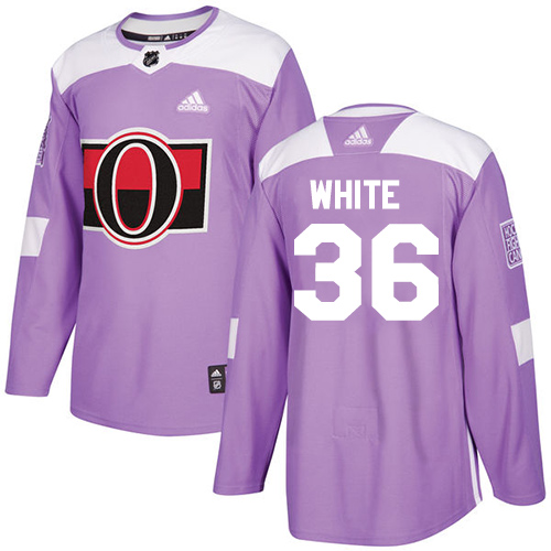 Adidas Senators #36 Colin White Purple Authentic Fights Cancer Stitched NHL Jersey