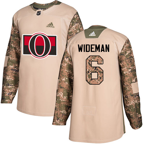 Adidas Senators #6 Chris Wideman Camo Authentic 2017 Veterans Day Stitched NHL Jersey - Click Image to Close