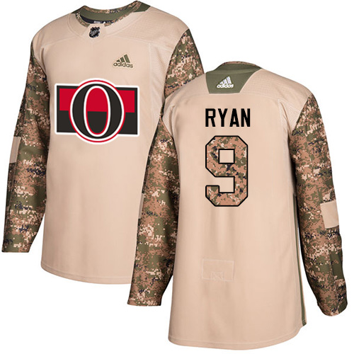 Adidas Senators #9 Bobby Ryan Camo Authentic 2017 Veterans Day Stitched NHL Jersey