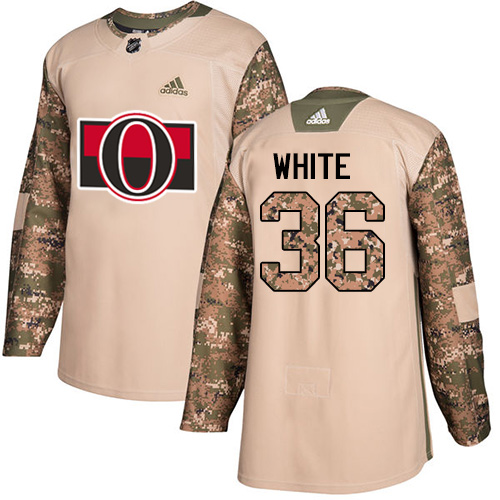 Adidas Senators #36 Colin White Camo Authentic 2017 Veterans Day Stitched NHL Jersey