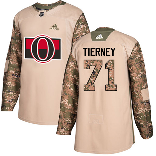 Adidas Senators #71 Chris Tierney Camo Authentic 2017 Veterans Day Stitched NHL Jersey