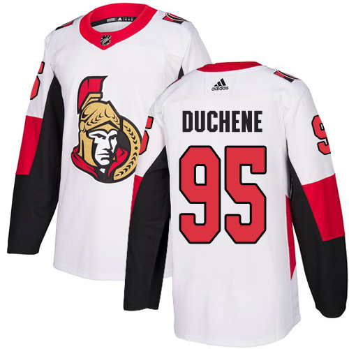 Adidas Senators #95 Matt Duchene White Road Authentic Stitched NHL Jersey - Click Image to Close