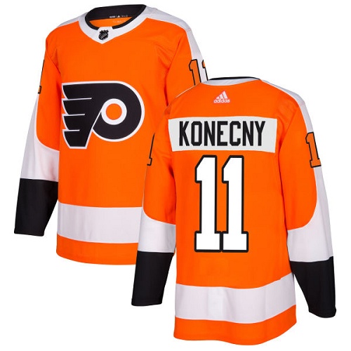 Adidas Flyers #11 Travis Konecny Orange Home Authentic Stitched NHL Jersey