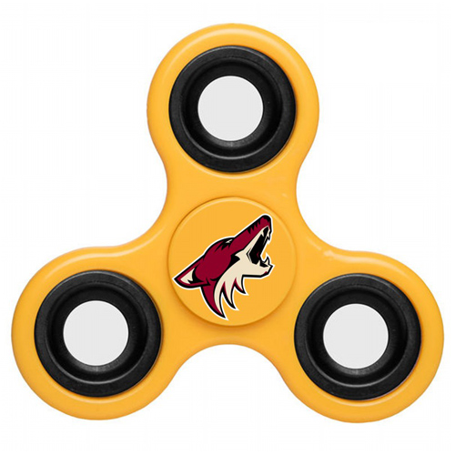 NHL Arizona Coyotes 3 Way Fidget Spinner D121 - Yellow