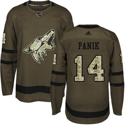 Adidas Coyotes #14 Richard Panik Green Salute to Service Stitched NHL Jersey - Click Image to Close