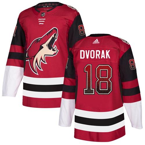 Adidas Coyotes #18 Christian Dvorak Maroon Home Authentic Drift Fashion Stitched NHL Jersey