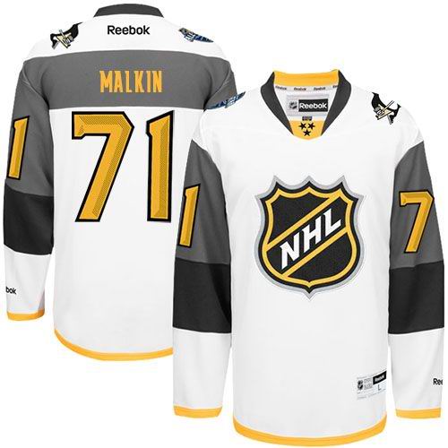 Penguins #71 Evgeni Malkin White 2016 All-Star Stitched NHL Jersey - Click Image to Close