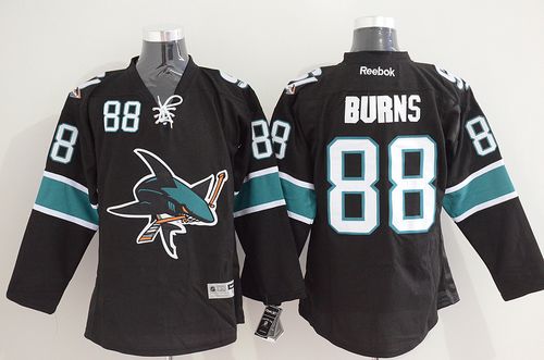 Sharks #88 Brent Burns Black Stitched NHL Jersey