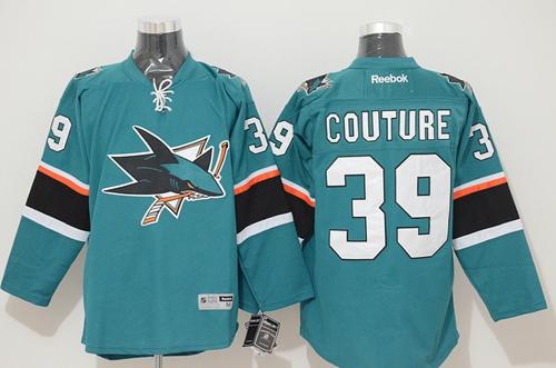 Sharks #39 Logan Couture Teal Stitched NHL Jersey - Click Image to Close