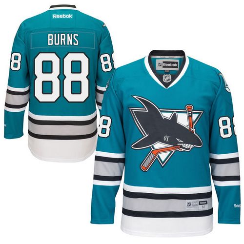 Sharks #88 Brent Burns Teal 25th Anniversary Stitched NHL Jersey - Click Image to Close