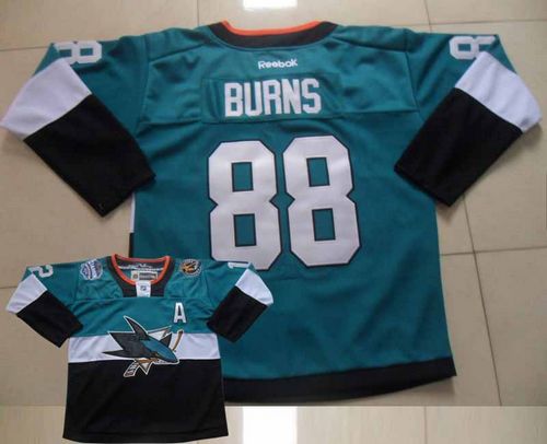 Sharks #88 Brent Burns Teal/Black 2015 Stadium Series Stitched NHL Jersey - Click Image to Close