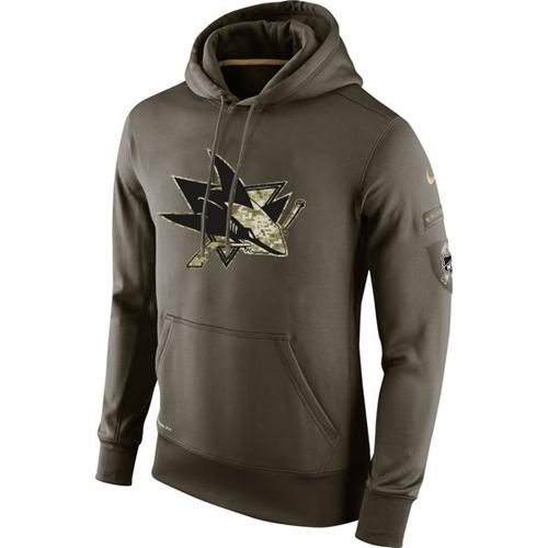 Men's San Jose Sharks Nike Salute To Service NHL Hoodie