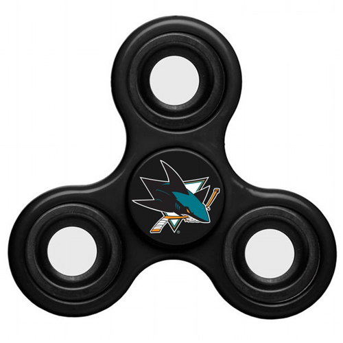 NHL San Jose Sharks 3 Way Fidget Spinner C122 - Black