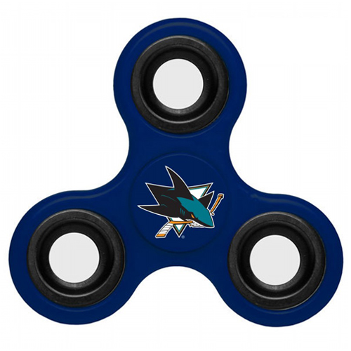 NHL San Jose Sharks 3 Way Fidget Spinner F122 - Royal