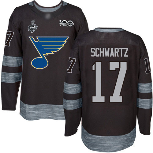 Blues #17 Jaden Schwartz Black 1917-2017 100th Anniversary Stanley Cup Final Bound Stitched Hockey Jersey - Click Image to Close