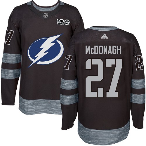 Adidas Lightning #27 Ryan McDonagh Black 1917-2017 100th Anniversary Stitched NHL Jersey