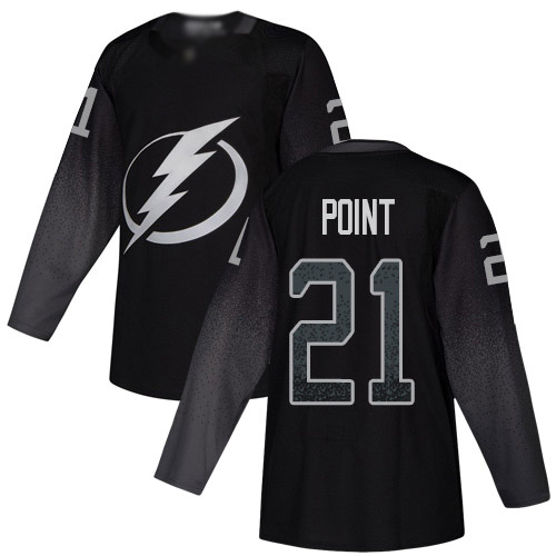 Adidas Lightning #21 Brayden Point Black Alternate Authentic Stitched NHL Jersey - Click Image to Close