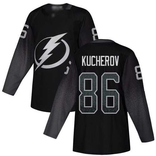 Adidas Lightning #86 Nikita Kucherov Black Alternate Authentic Stitched NHL Jersey - Click Image to Close