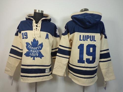 Maple Leafs #19 Joffrey Lupul Cream Sawyer Hooded Sweatshirt Stitched NHL Jersey