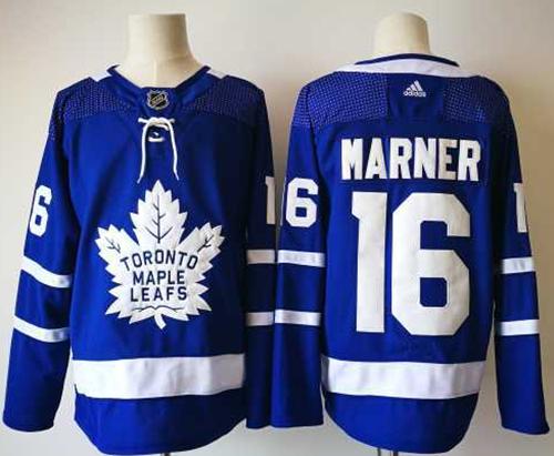 Adidas Maple Leafs #16 Mitchell Marner Blue Home Authentic Stitched NHL Jersey - Click Image to Close