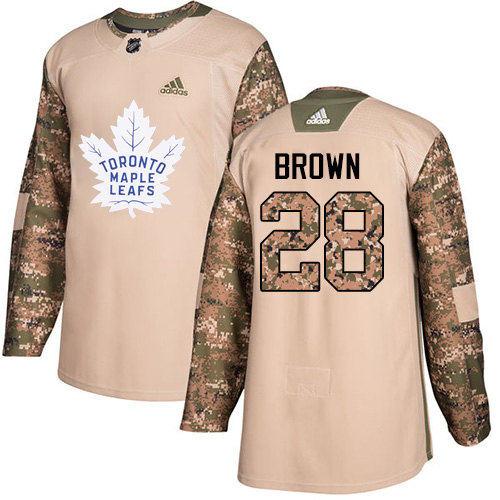 Adidas Maple Leafs #28 Connor Brown Camo Authentic 2017 Veterans Day Stitched NHL Jersey - Click Image to Close