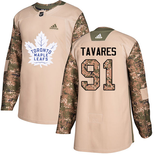 Adidas Maple Leafs #91 John Tavares Camo Authentic 2017 Veterans Day Stitched NHL Jersey