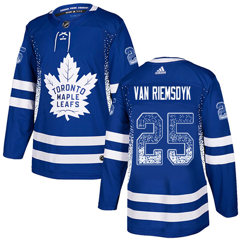 Adidas Maple Leafs #25 James Van Riemsdyk Blue Home Authentic Drift Fashion Stitched NHL Jersey