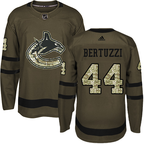 Adidas Canucks #44 Todd Bertuzzi Green Salute to Service Stitched NHL Jersey