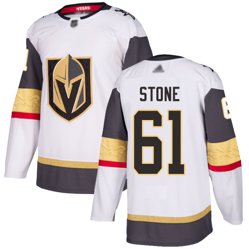 Adidas Golden Knights #61 Mark Stone White Road Authentic Stitched NHL Jersey - Click Image to Close