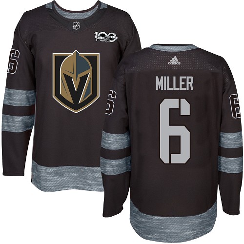 Adidas Golden Knights #6 Colin Miller Black 1917-2017 100th Anniversary Stitched NHL Jersey