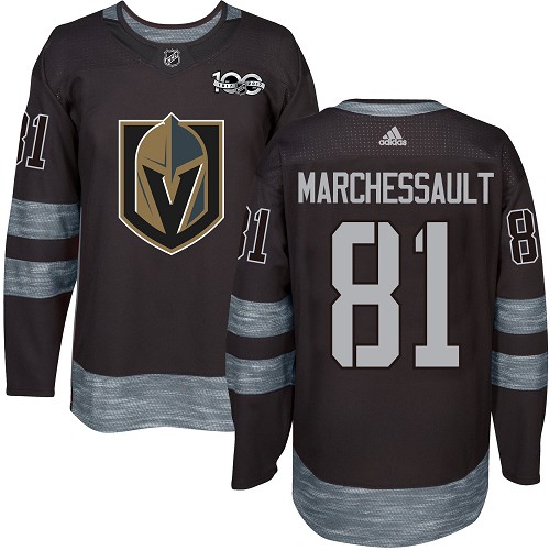 Adidas Golden Knights #81 Jonathan Marchessault Black 1917-2017 100th Anniversary Stitched NHL Jersey