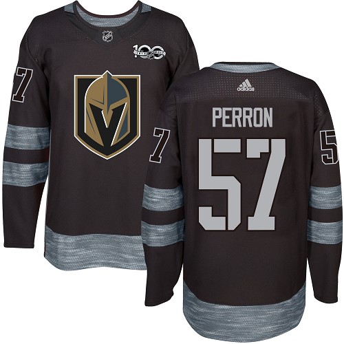 Adidas Golden Knights #57 David Perron Black 1917-2017 100th Anniversary Stitched NHL Jersey