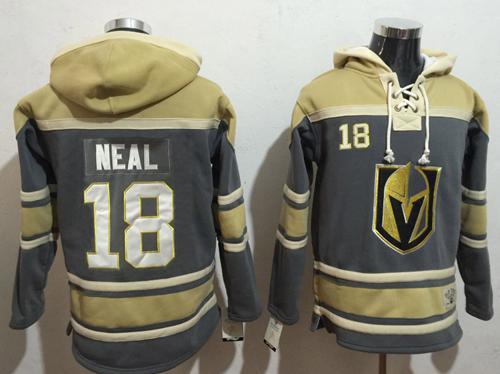 Golden Knights #18 James Neal Grey Sawyer Hooded NHL Sweatshirt - Click Image to Close