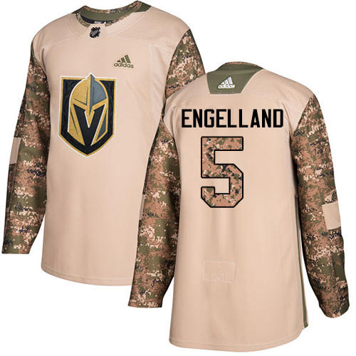 Adidas Golden Knights #5 Deryk Engelland Camo Authentic 2017 Veterans Day Stitched NHL Jersey