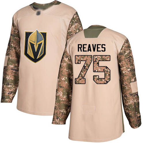 Adidas Golden Knights #75 Ryan Reaves Camo Authentic 2017 Veterans Day Stitched NHL Jersey