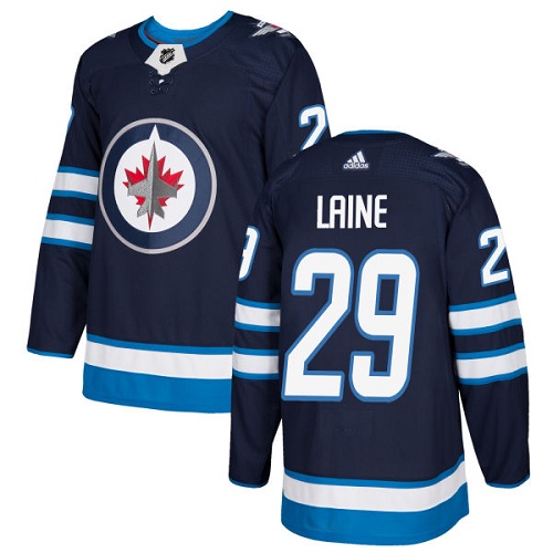 Adidas Jets #29 Patrik Laine Navy Blue Home Authentic Stitched NHL Jersey