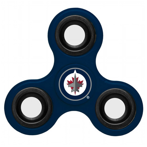 NHL Winnipeg Jets 3 Way Fidget Spinner B103 - Navy - Click Image to Close