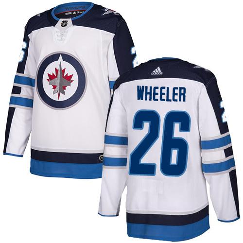 Adidas Jets #26 Blake Wheeler White Road Authentic Stitched NHL Jersey