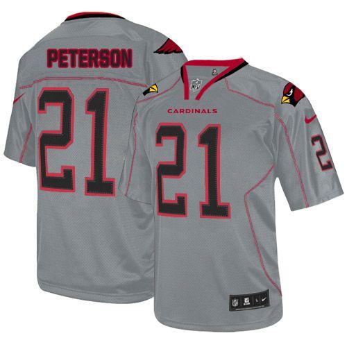 Nike Cardinals #21 Patrick Peterson Lights Out Grey Men's Stitched NFL Elite Jersey