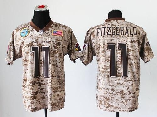 Nike Cardinals #11 Larry Fitzgerald Camo Men's Stitched NFL New Elite USMC Jersey