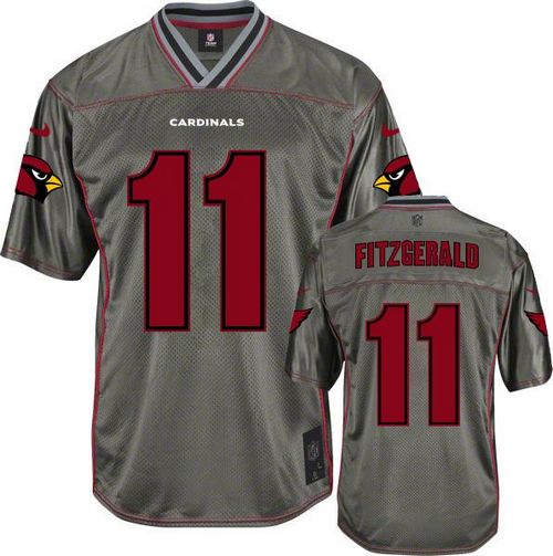 Nike Cardinals #11 Larry Fitzgerald Grey Men's Stitched NFL Elite Vapor Jersey