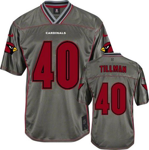 Nike Cardinals #40 Pat Tillman Grey Men's Stitched NFL Elite Vapor Jersey