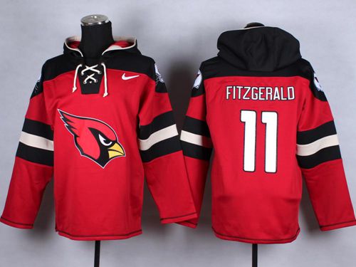 Nike Cardinals #11 Larry Fitzgerald Red Player Pullover NFL Hoodie - Click Image to Close