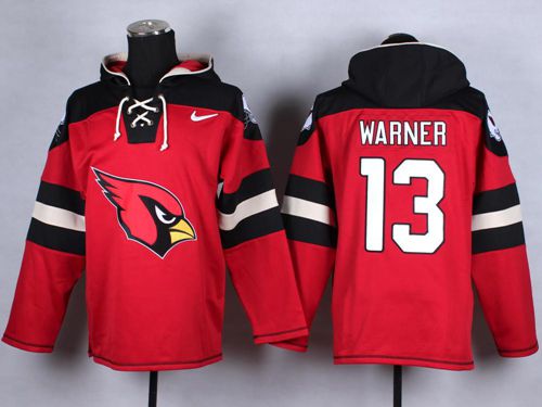 Nike Cardinals #13 Kurt Warner Red Player Pullover NFL Hoodie - Click Image to Close