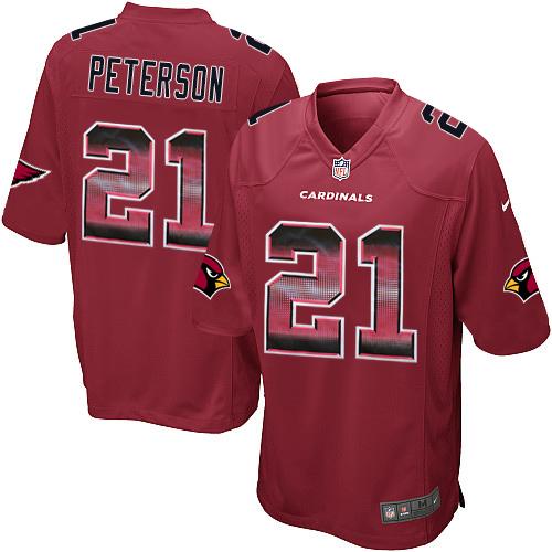 Nike Cardinals #21 Patrick Peterson Red Team Color Men's Stitched NFL Limited Strobe Jersey