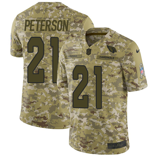 Nike Cardinals #21 Patrick Peterson Camo Men's Stitched NFL Limited 2018 Salute to Service Jersey - Click Image to Close