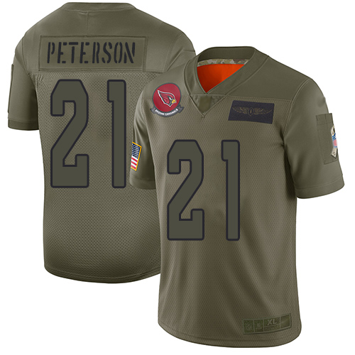 Cardinals #21 Patrick Peterson Camo Men's Stitched Football Limited 2019 Salute To Service Jersey - Click Image to Close