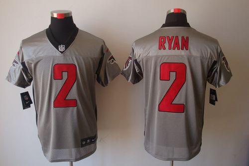 Nike Falcons #2 Matt Ryan Grey Shadow Men's Stitched NFL Elite Jersey