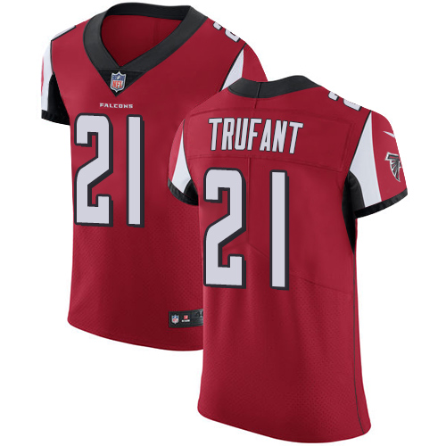 Nike Falcons #21 Desmond Trufant Red Team Color Men's Stitched NFL Vapor Untouchable Elite Jersey - Click Image to Close