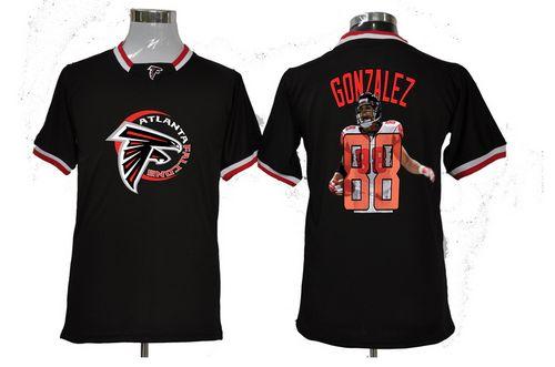 Nike Falcons #88 Tony Gonzalez Black Men's NFL Game All Star Fashion Jersey